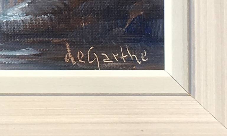 Wharf Peggy's Cove — William deGarthe signature