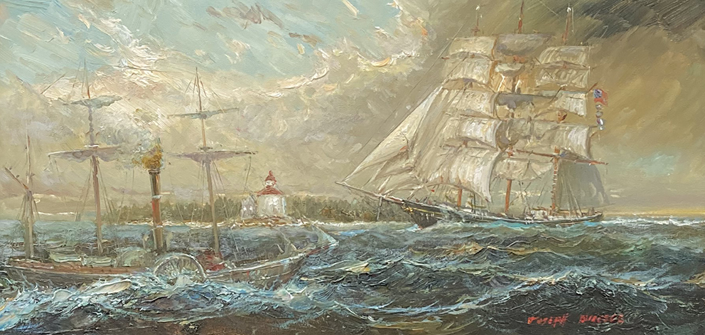 Steamer and Sails — Joseph Purcell