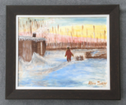 Boy Collecting Fire Wood frame