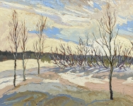Winter Field with Alders